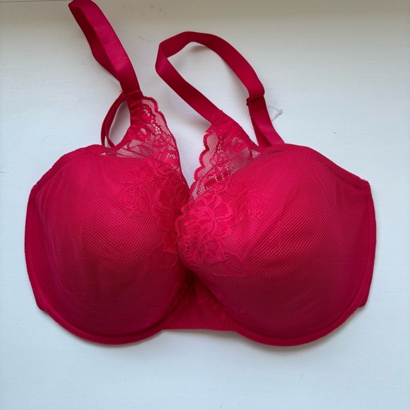 Natori Elegant Red Lace Bra Sz 34H - Picture 1 of 3